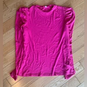 Flutter Sleeve Long Sleeve Top- XL